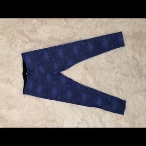 blue patterned tuff athletics leggings